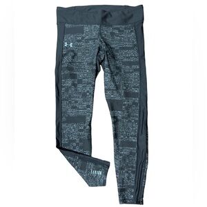 Under Armour Heatgear Leggings Black and Gray Patterned Full Length
